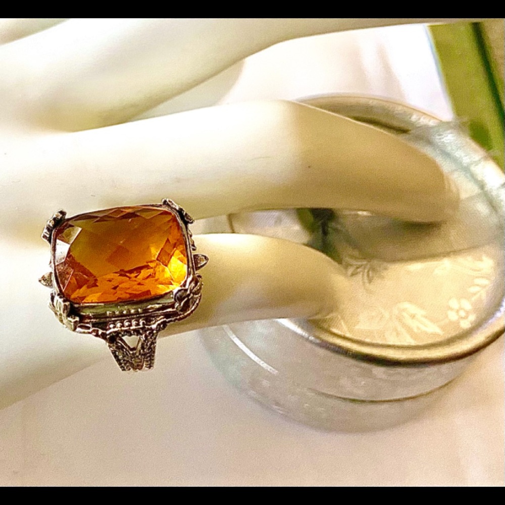 🔥💕 Citrine set in Silver ring ❤️🌹 - Picture 4 of 5